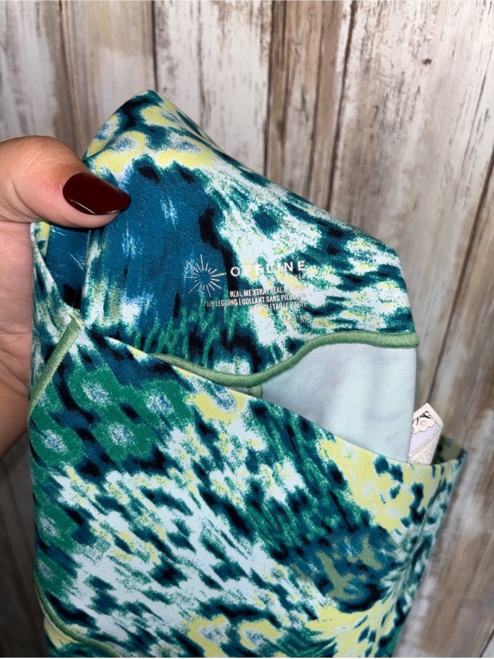 NWT OFFLINE by Aerie Real Me Xtra 7/8 Leggings Blue Green M - Picture 7 of 7